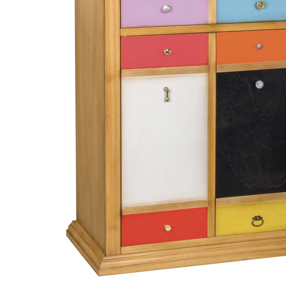 Scarpiera con Cassetti Tutti Colorati e Maniglie Diverse Made in Italy - Mitra