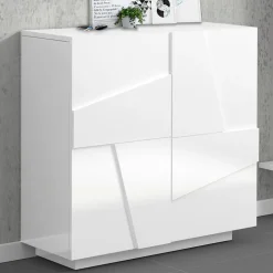 Scarpiera da Interno con 2 Ante in Melaminico Made in Italy - Naditza