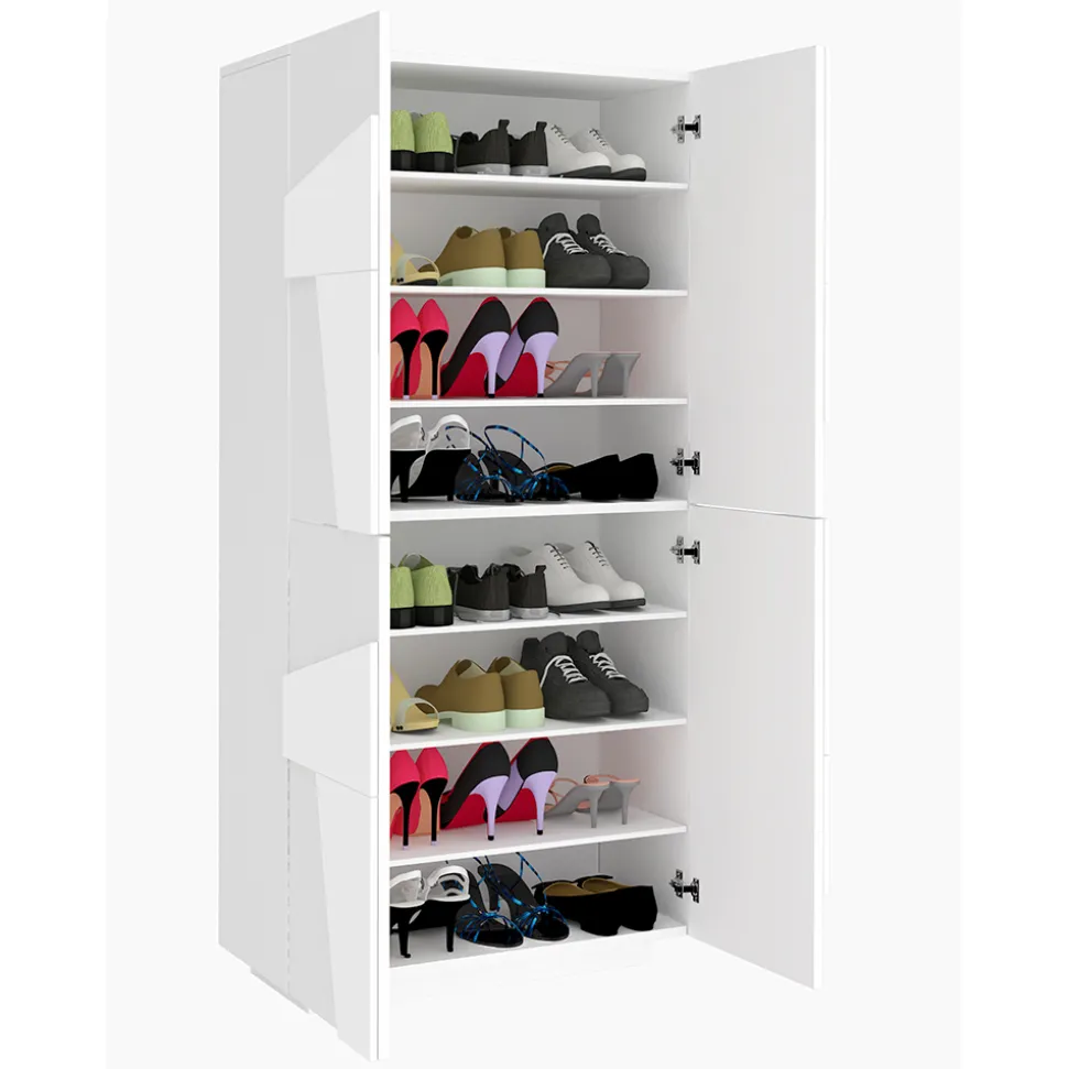 Scarpiera in Melaminico da Interno con 4 Ante Made in Italy - Naditza