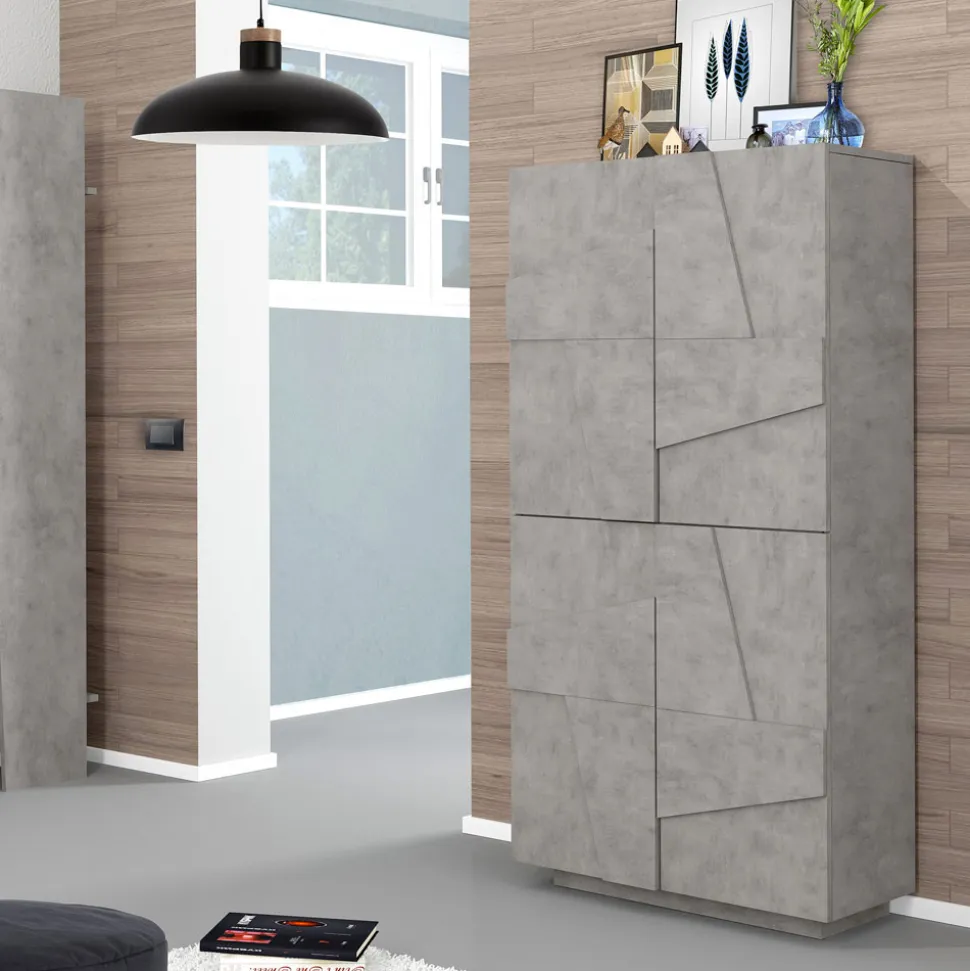Scarpiera in Melaminico da Interno con 4 Ante Made in Italy - Naditza