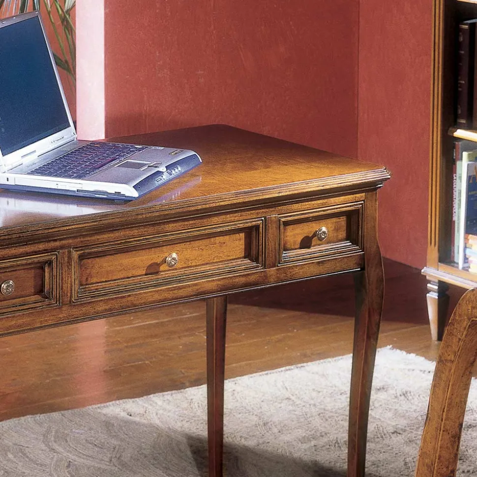 Scrittoio con 3 Cassetti in Legno Bassano Francia Made in Italy - Adon