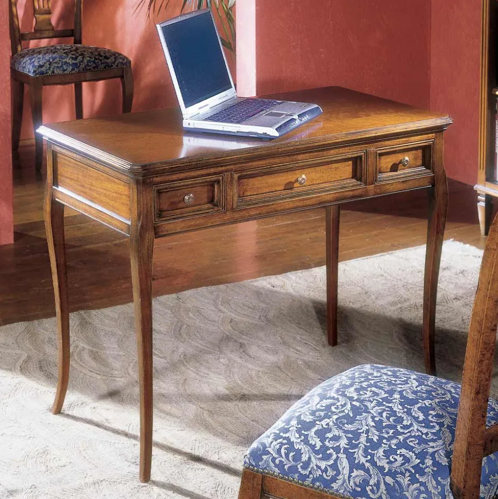Scrittoio con 3 Cassetti in Legno Bassano Francia Made in Italy - Adon