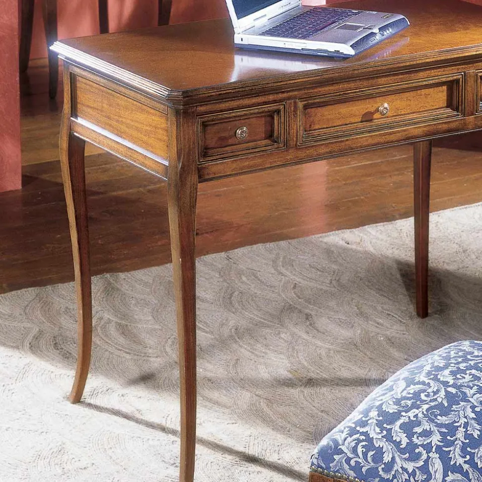 Scrittoio con 3 Cassetti in Legno Bassano Francia Made in Italy - Adon