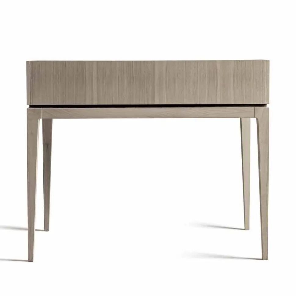 Scrittoio di design moderno in legno noce, l.105xp.65cm, Acario