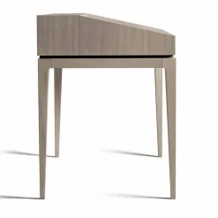 Scrittoio di design moderno in legno noce, l.105xp.65cm, Acario
