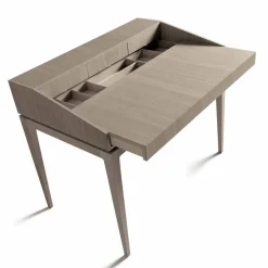 Scrittoio di design moderno in legno noce, l.105xp.65cm, Acario
