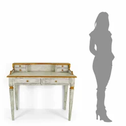 Scrittoio Fatto a Mano in Legno Massello con Cassetti Made in Italy - Amela