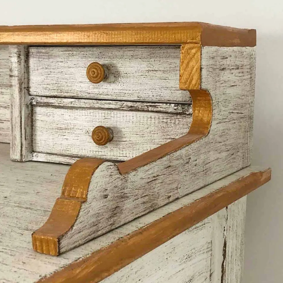 Scrittoio Fatto a Mano in Legno Massello con Cassetti Made in Italy - Amela