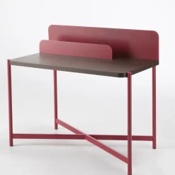 Scrittoio Moderno in Metallo Colorato e Legno Rovere di Design Italiano - Nadin