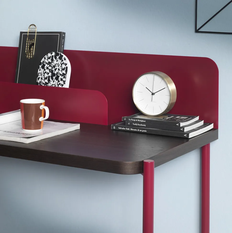 Scrittoio Moderno in Metallo Colorato e Legno Rovere di Design Italiano - Nadin