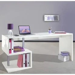 Scrivania Bianca o Ardesia in Legno di Design Italiano 3 Misure - Michel