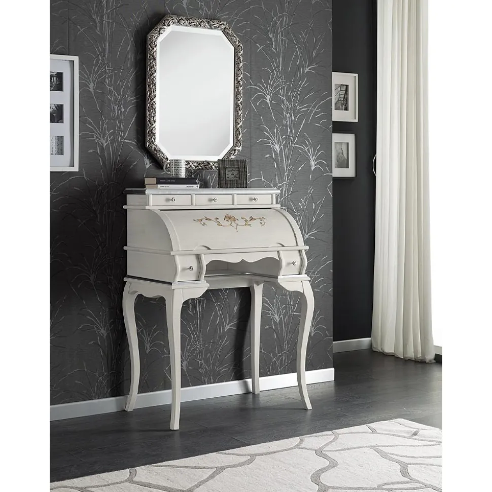 Scrivania Classica 5 Cassetti in Legno e Intarsi Made in Italy - Hastings