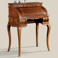 Scrivania Classica 5 Cassetti in Legno e Intarsi Made in Italy - Hastings