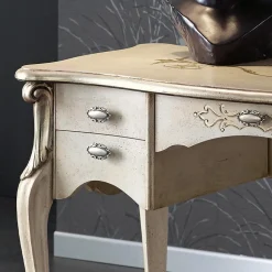 Scrivania da Salotto 5 Cassetti in Legno di Lusso Made in Italy - Caligola