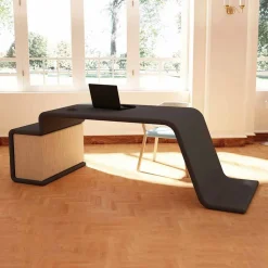 Scrivania da ufficio con cassettiera in legno fatta in Italia,Terralba