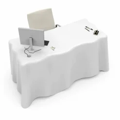 Scrivania da ufficio design moderno Fabric, made in Italy