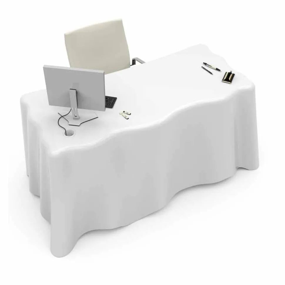 Scrivania da ufficio design moderno Fabric, made in Italy