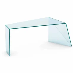Scrivania da Ufficio di Design Moderno Vetro Extrachiaro Made in Italy – Rosalia