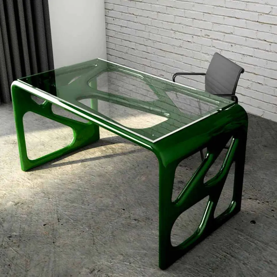 Scrivania Design in Solid Surface Illa Made in Italy