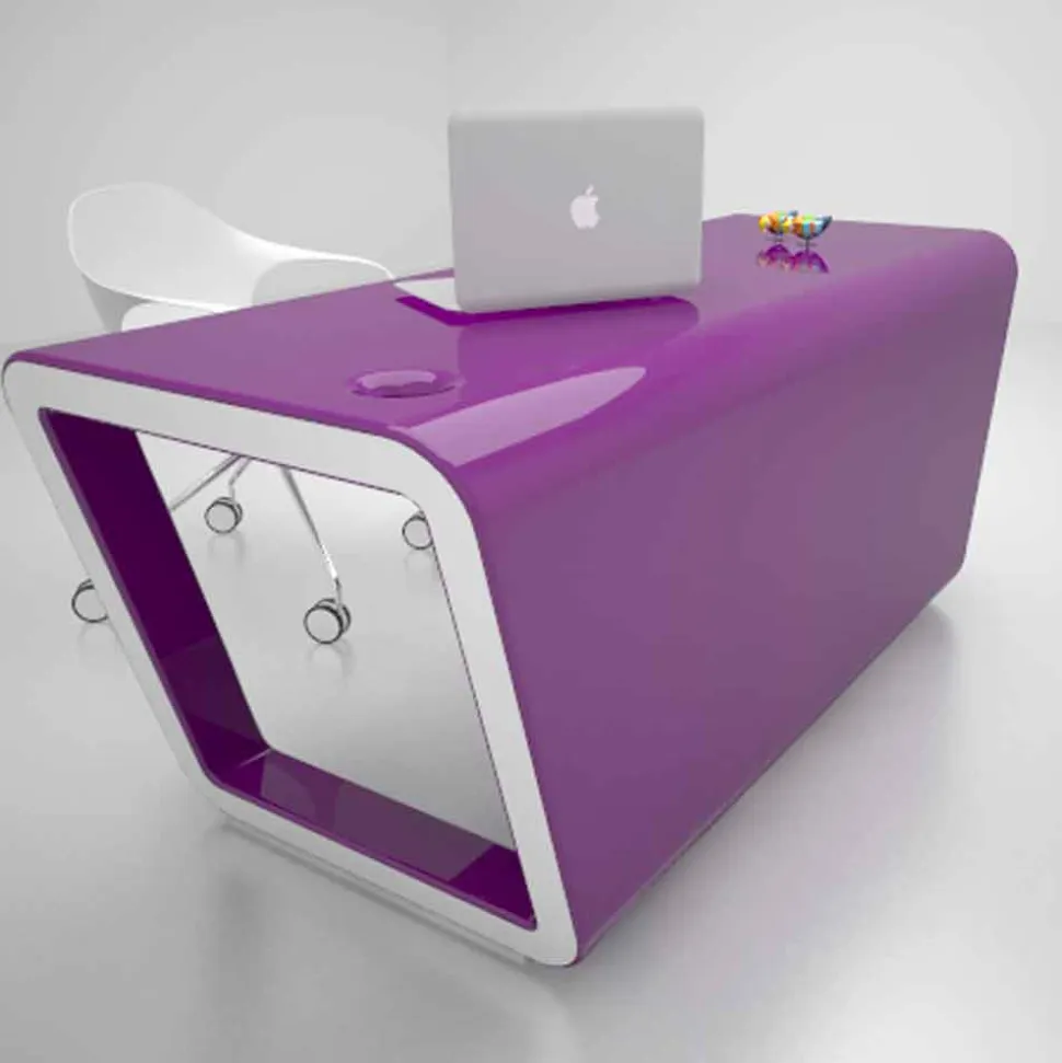 Scrivania Design in Solid Surface Ego Made in Italy