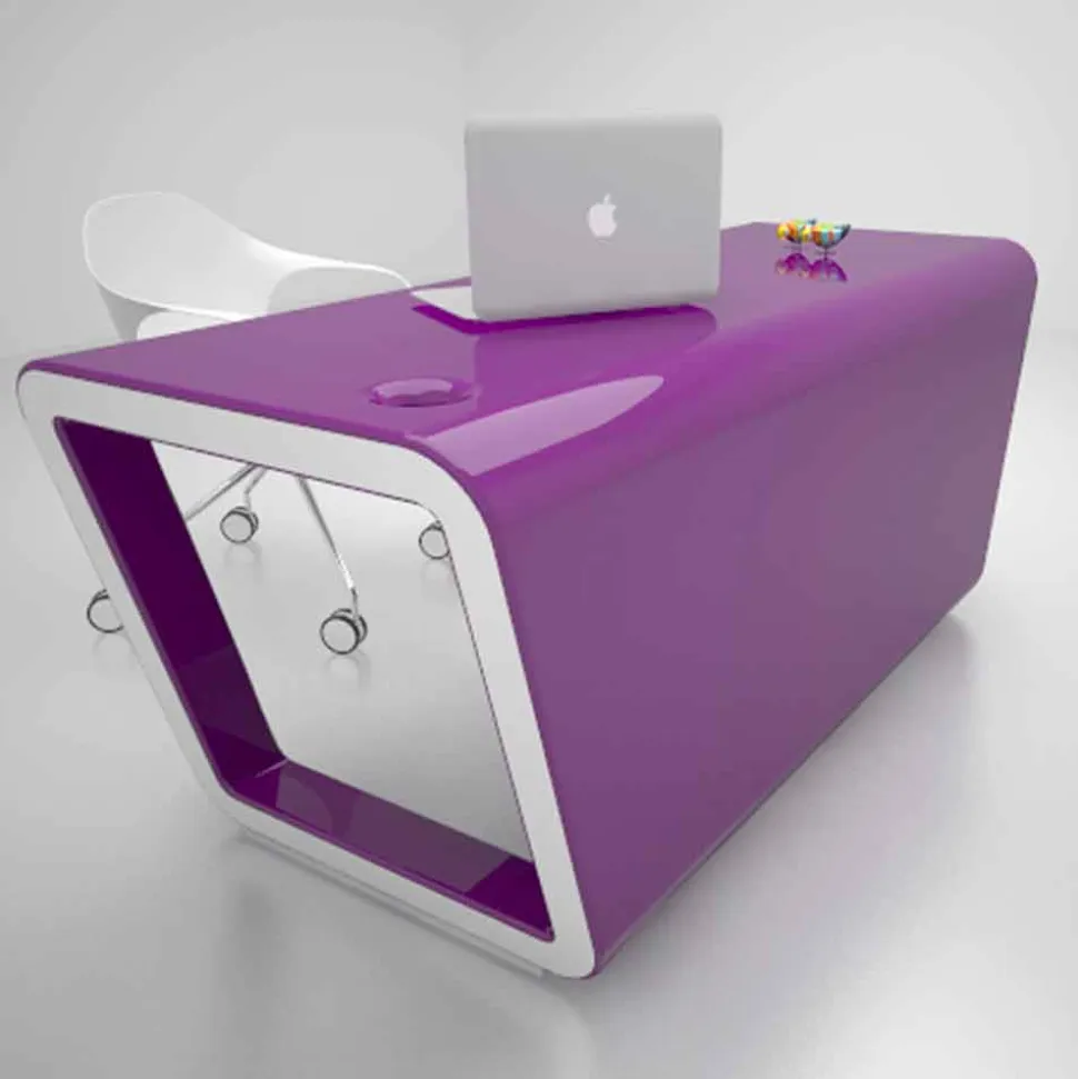 Scrivania Design in Solid Surface Ego Made in Italy