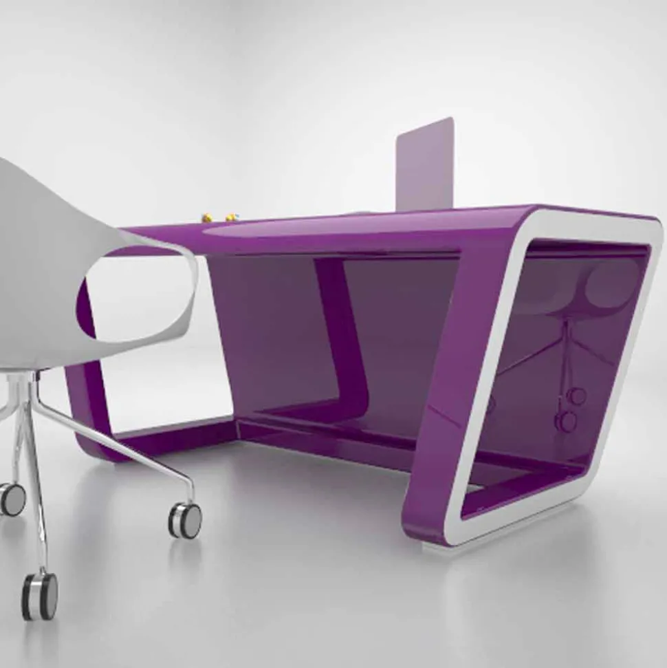 Scrivania Design in Solid Surface Ego Made in Italy