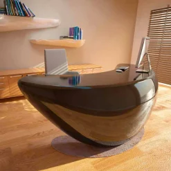 Scrivania design moderno da ufficio Boomerang made in Italy
