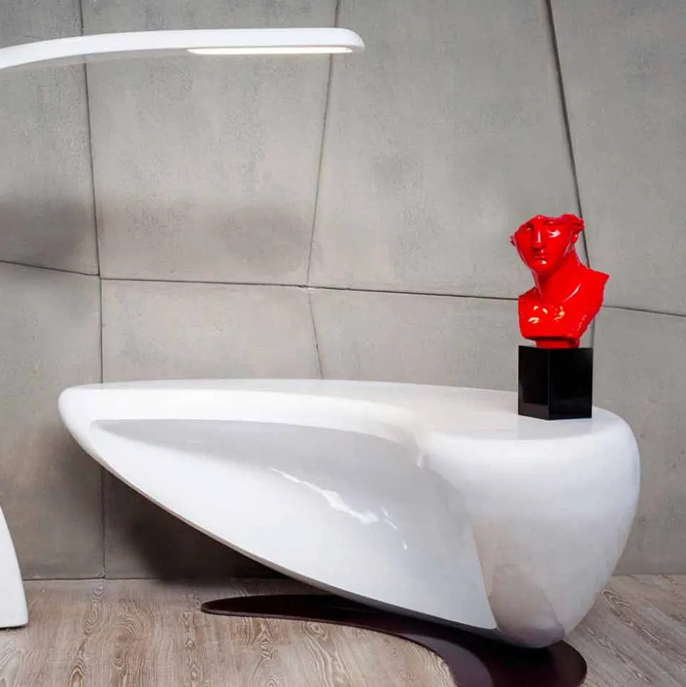Scrivania design moderno da ufficio Boomerang made in Italy
