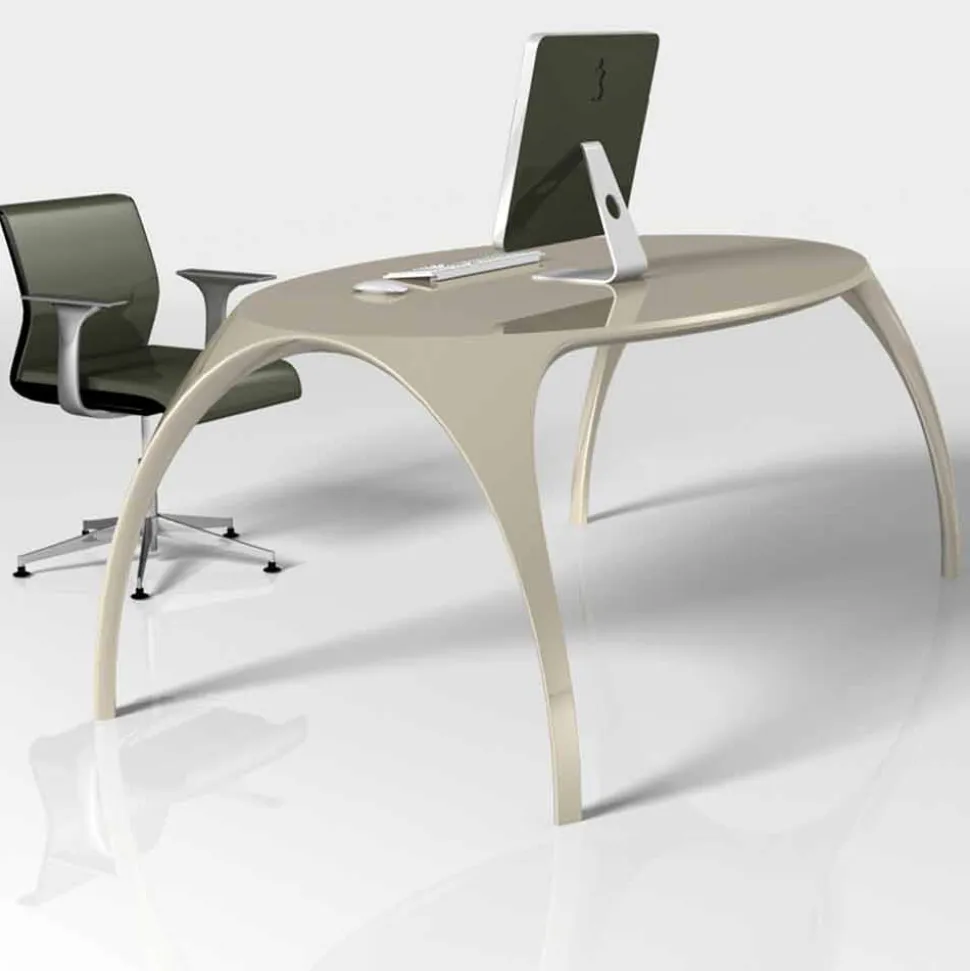 Scrivania di design moderno da studio made in Italy, Pomposa