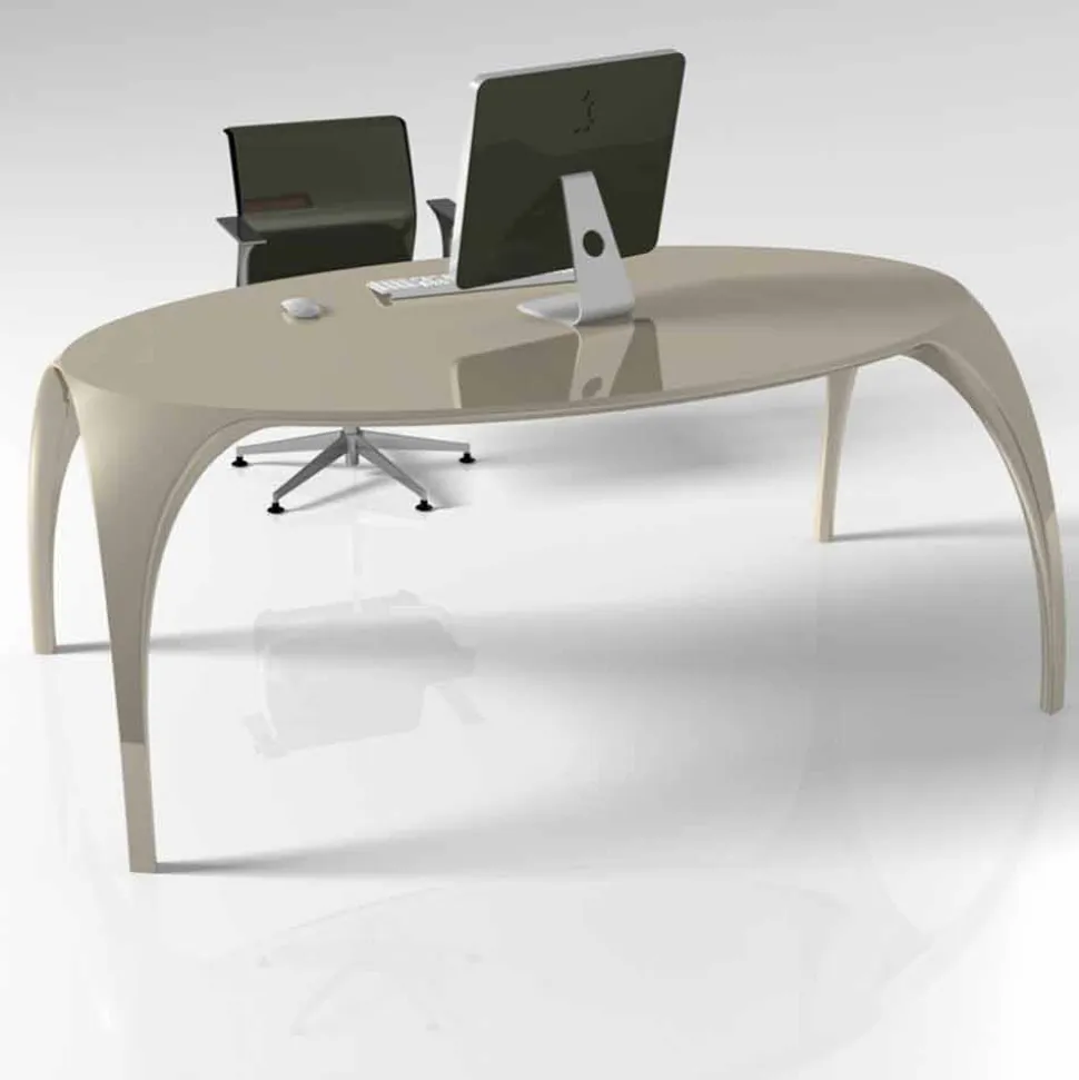 Scrivania di design moderno da studio made in Italy, Pomposa