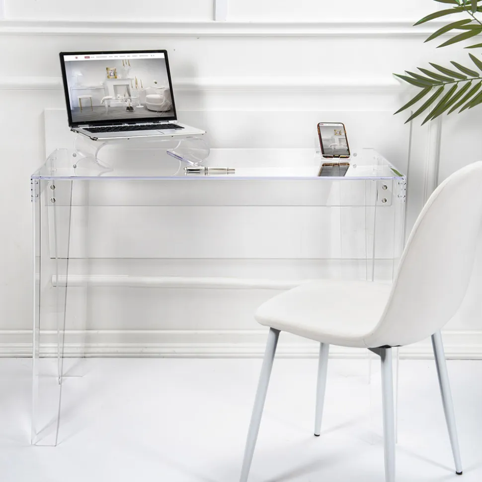 Scrivania in Plexiglass Trasparente Design Moderno Made in Italy - Vichy