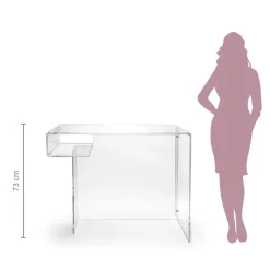 Scrivania in Plexiglass Trasparente con Ripiano Made in Italy - Studiorum