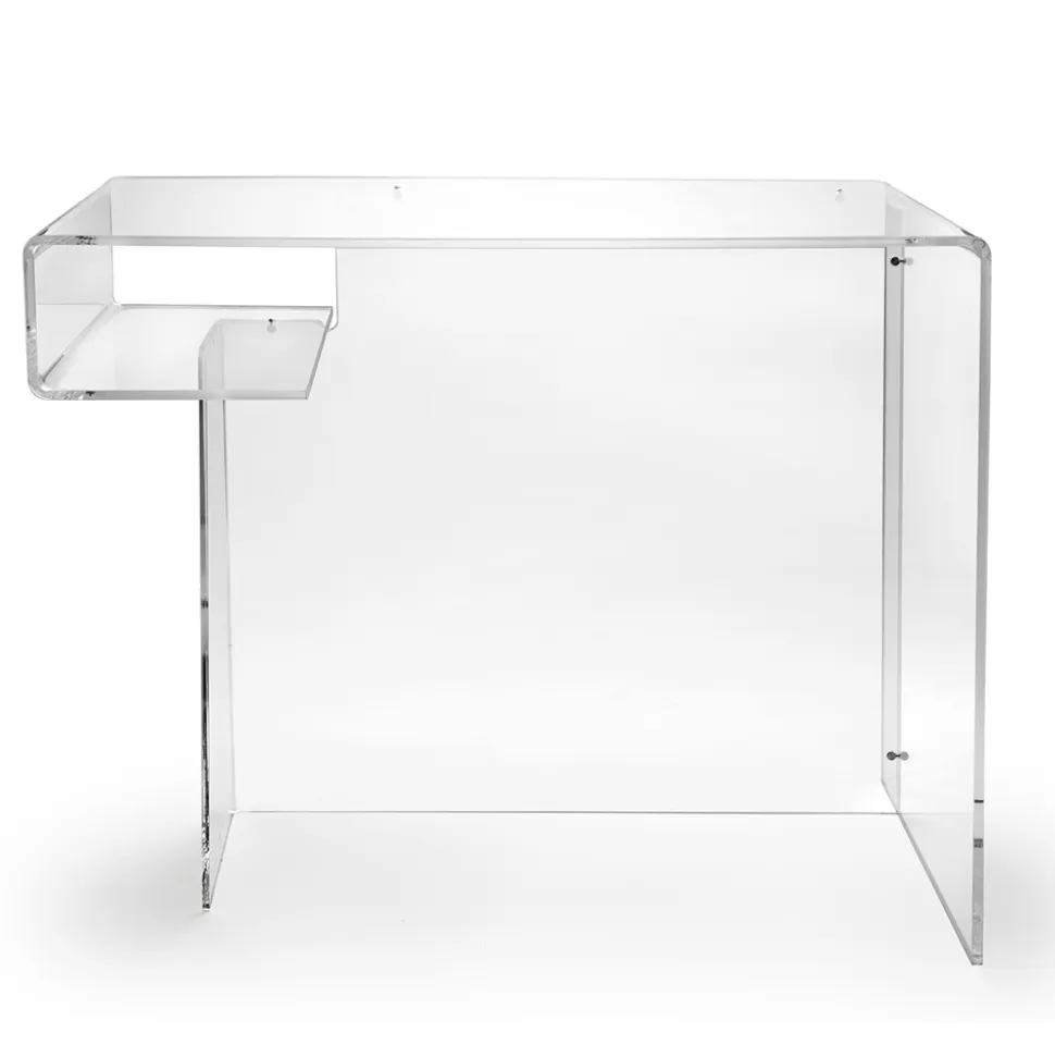 Scrivania in Plexiglass Trasparente con Ripiano Made in Italy - Studiorum