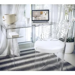 Scrivania in Plexiglass Trasparente con Ripiano Made in Italy - Studiorum