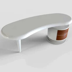 Scrivania moderna da ufficio bianca, rossa o nera Bean