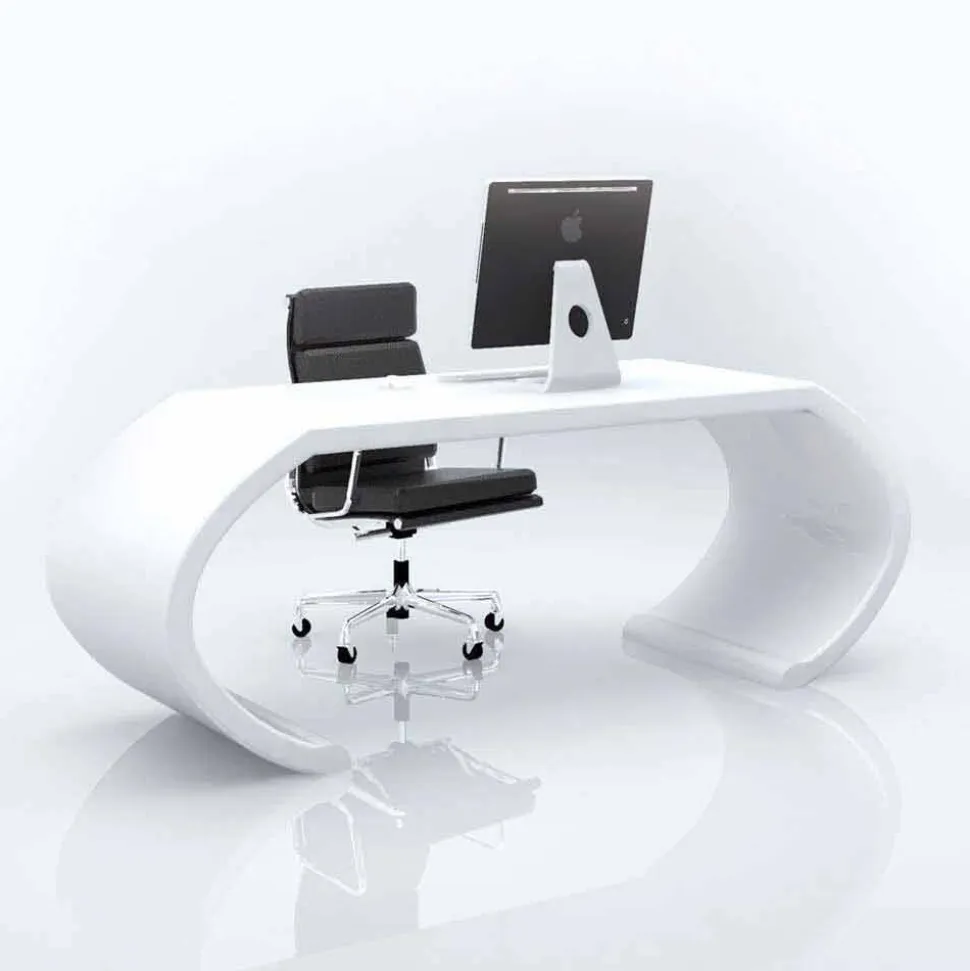 Scrivania moderna di design da ufficio Adams, fatta in Italia