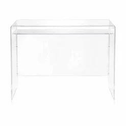 Scrivania moderna in plexiglass trasparente prodotta in Italia, Barga