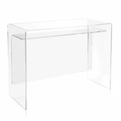 Scrivania moderna in plexiglass trasparente prodotta in Italia, Barga