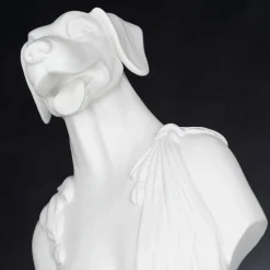 Scultura in ceramica artigianale Bianca 100% Made in Italy Fabas 1