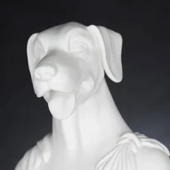 Scultura in ceramica artigianale Bianca 100% Made in Italy Fabas 1