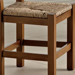 Sedia Classica da Cucina in Legno Seduta in Paglia Made in Italy - Lavinia