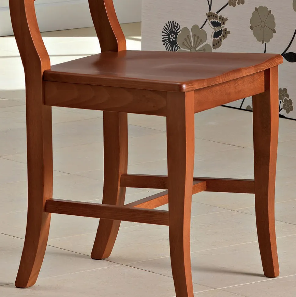 Sedia Classica in Legno Massello di Faggio di Design Italiano - Baptiste