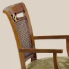 Sedia Classica in Legno Noce con Seduta Imbottita Made in Italy - Baroque
