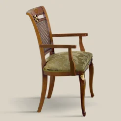 Sedia Classica in Legno Noce con Seduta Imbottita Made in Italy - Baroque