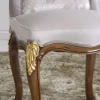 Sedia Classica in Legno Noce e Tessuto Imbottito Made in Italy - Baroque
