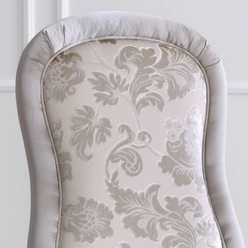 Sedia Classica in Legno Noce e Tessuto Imbottito Made in Italy - Baroque
