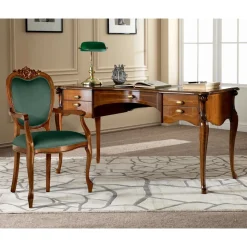 Sedia Classica in Legno Noce o Oro Imbottita Made in Italy - Imperator