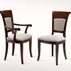 Sedia Classica Legno di Faggio e Tessuto Design Elegante Italiano - Murray