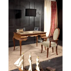Sedia Classica Legno e Tessuto Con o Senza Braccioli Made in Italy - Ellie