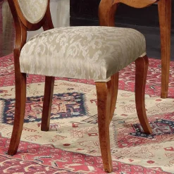 Sedia Classica Legno e Tessuto Con o Senza Braccioli Made in Italy - Ellie